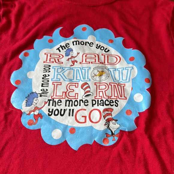 ⚽️4/$20⚽️ Dr Suess “The More You Read” Tee, Sz 8 - Picture 2 of 3